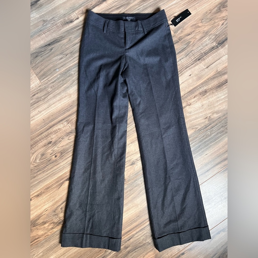 NWT Banana Republic Size 0 Martin Fit wide leg wool blend trouser pants
